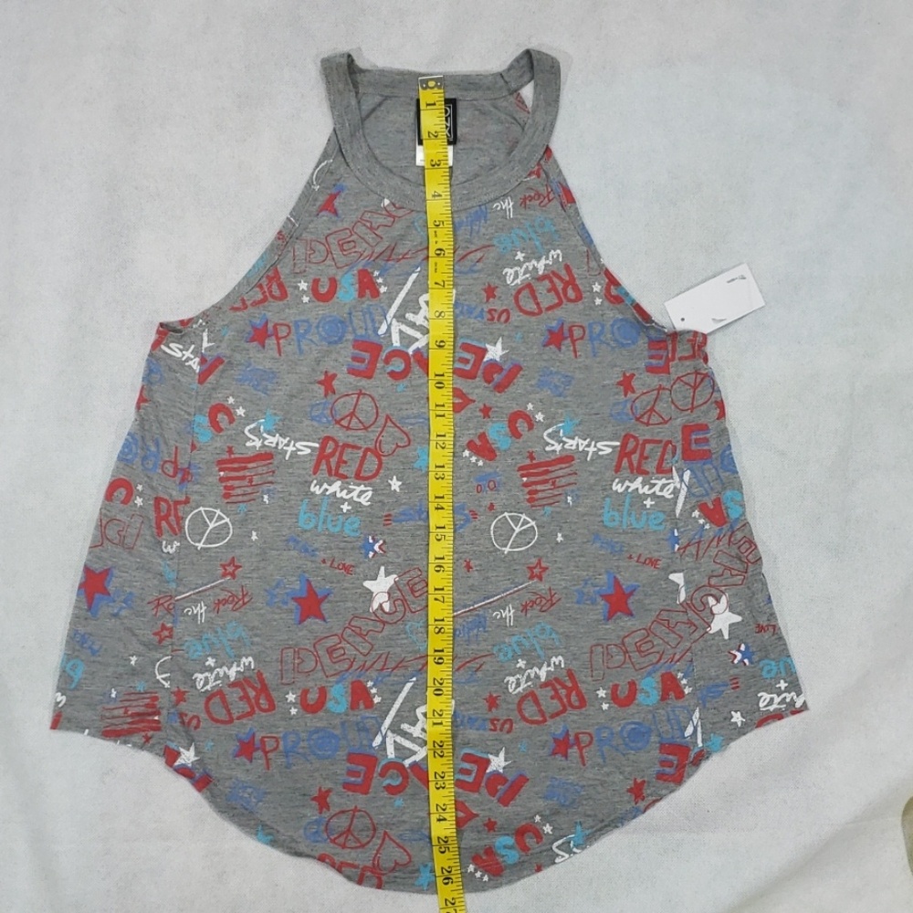 NWT Lux Women's American Pattern Graphic Tank Top - Picture 8 of 8